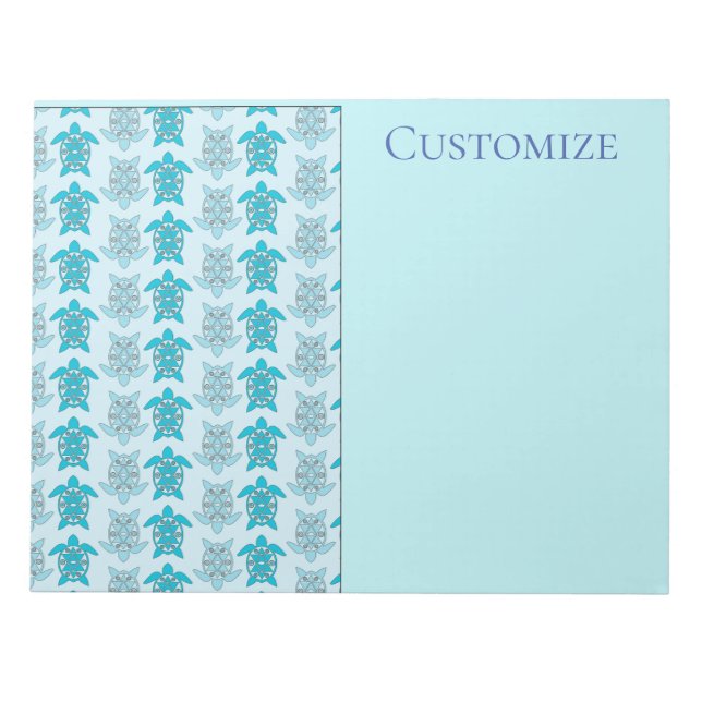 Blue Turtles Swimming Thunder_Cove Notepad (Front)