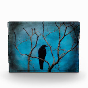 Blue Twilight Crow Photo Block