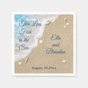 Blue Two Less Fish in the Sea Napkin