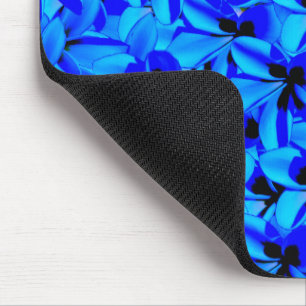 Blue Two Toned Frangipanis, Mouse Mat
