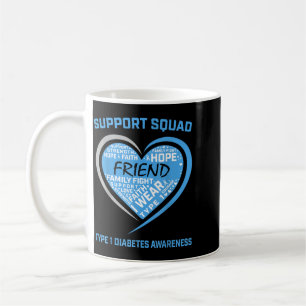 Blue Type 1 Diabetes Awareness Shirts Friend T1d Coffee Mug