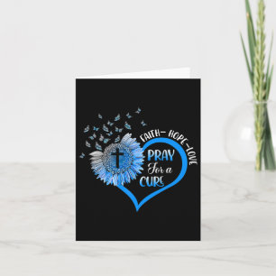Blue Type One Diabetes Heart Butterfly Religious  Card