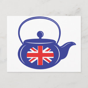 Blue UK Teapot Postcard