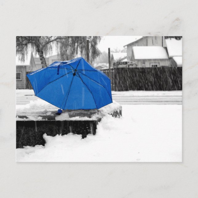 Blue Umbrella Postcard (Front)