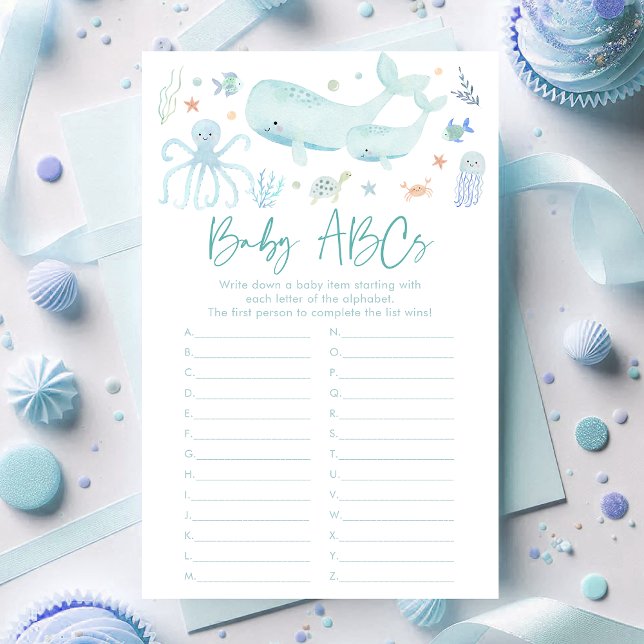 Blue Under The Sea Baby ABCs Shower Game (Creator Uploaded)