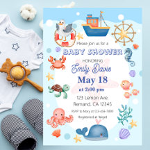Blue Under the Sea Baby Boy Shower