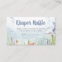 Blue Under the Sea Baby Shower Diaper Raffle