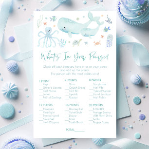 Blue Under The Sea What's In Your Purse Game