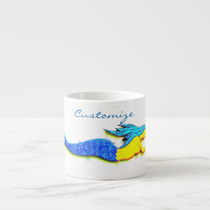blue underwater mermaid Thunder_Cove Espresso Cup