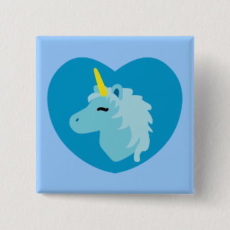 Blue Unicorn 15 Cm Square Badge