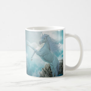 blue unicorn coffee mug