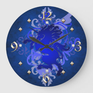 Blue Unicorn Fantasy Clock