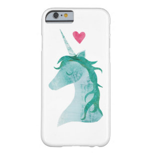 Blue Unicorn Magic with Heart Barely There iPhone 6 Case