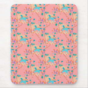 Blue unicorn   mouse mat