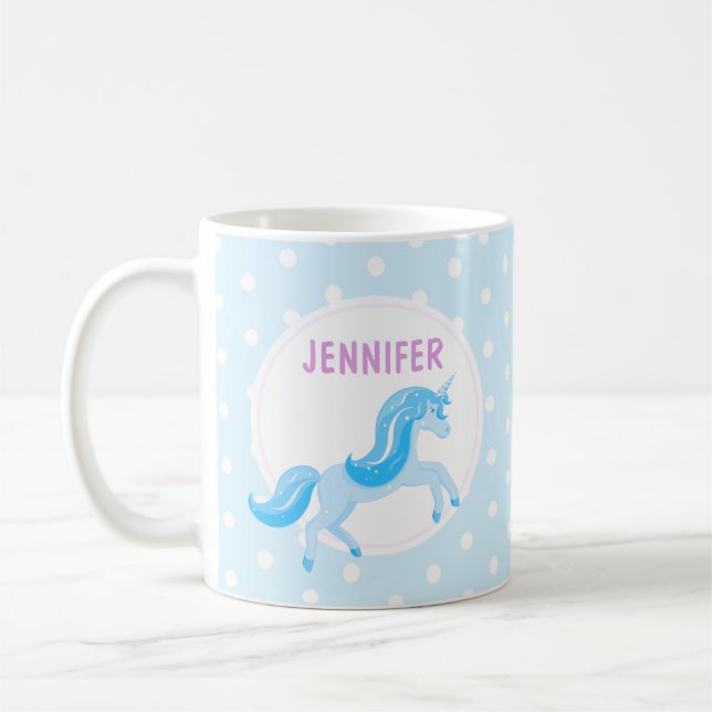 Blue Unicorn | Mug for Kids (Left)