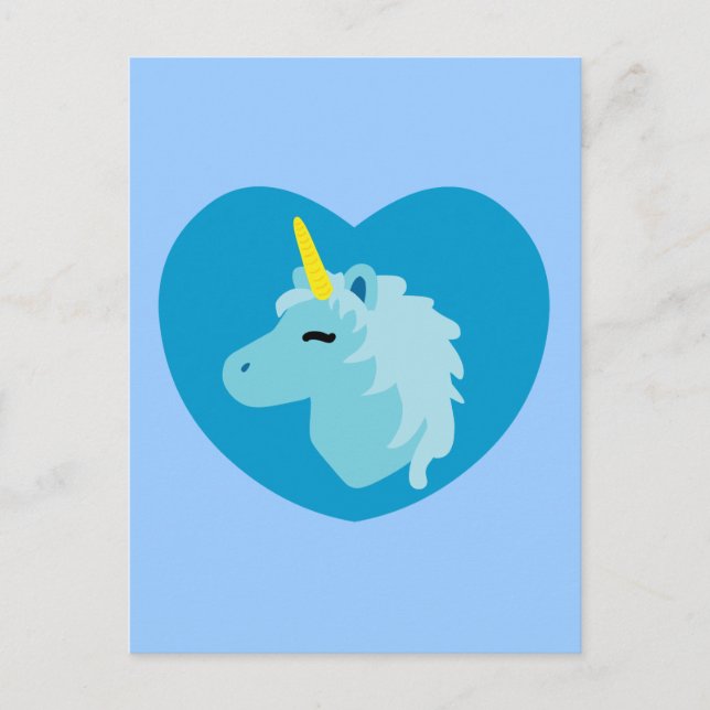 Blue Unicorn Postcard (Front)