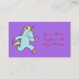 Blue Unicorn Running Thunder_Cove Thunder_Cove Business Card