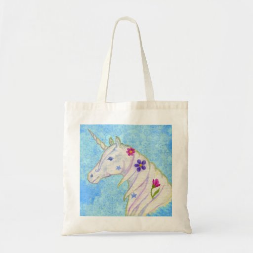 Image of Blue Unicorn tote bag