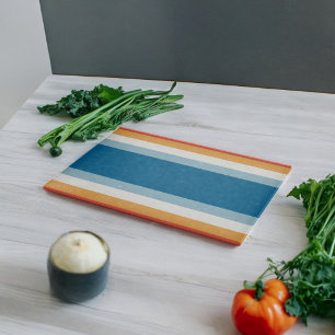 Blue Uniform Stripes Cutting Board