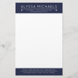 Blue Unisex Minimalist Modern Professional Stationery