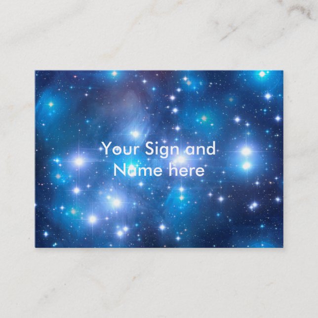Blue Universe Stars + your ideas Business Card (Front)