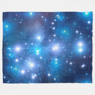 Blue Universe Stars + your ideas Fleece Blanket