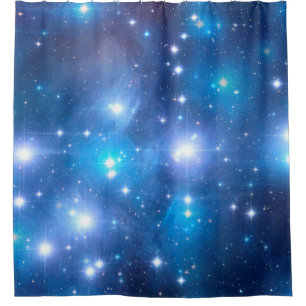 Blue Universe Stars + your ideas Shower Curtain