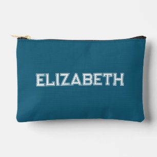 Blue University font monogram  Accessory Pouch