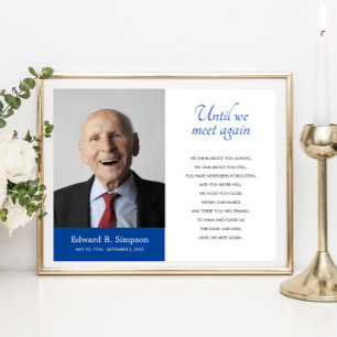 Blue Until We Meet Again Funeral Poem With Photo Poster
