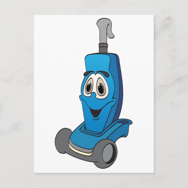 Blue Vacuum Cleaner Postcard (Front)