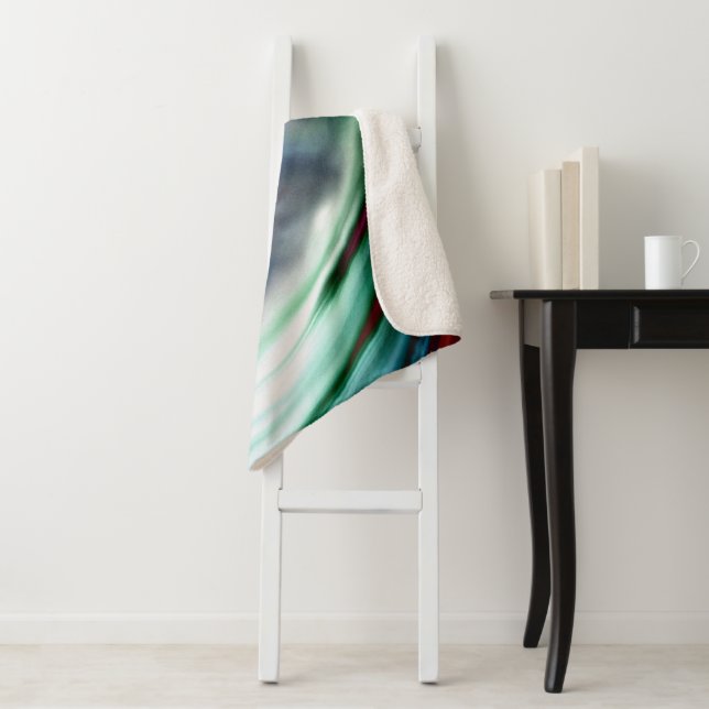 Blue Valley Whirlwind Rainbow Sherpa Blanket (In Situ)