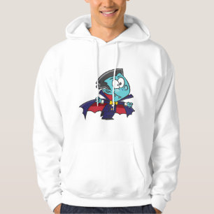 Blue Vampire Boy with Cape Cute Dracula Hoodie