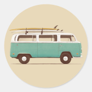 Blue Van   Florent Bodart Classic Round Sticker