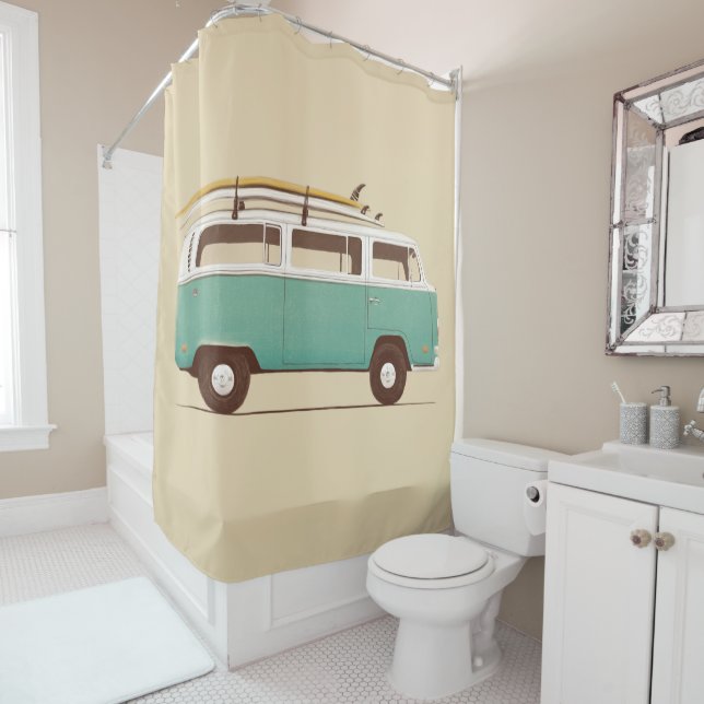 Blue Van | Florent Bodart Shower Curtain (In Situ)