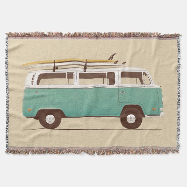 Blue Van | Florent Bodart Throw Blanket (Front)