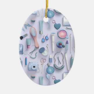 Blue Vanity Table Ceramic Tree Decoration