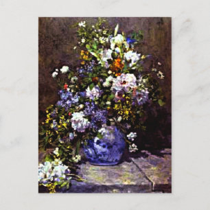 Blue Vase by Renoir, Postcard