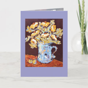 blue vase card
