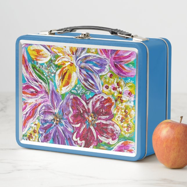 Blue Vase Flowers Lunch Box (In Situ)