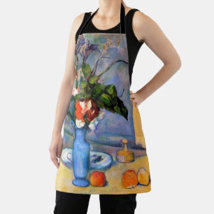 Blue Vase Flowers, Paul Cezanne Apron