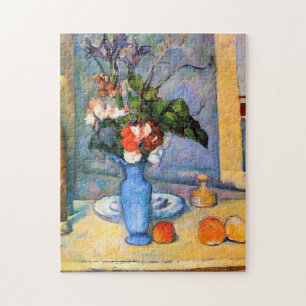 Blue Vase Flowers, Paul Cezanne Jigsaw Puzzle