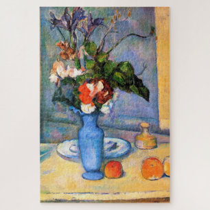 Blue Vase Flowers, Paul Cezanne Jigsaw Puzzle