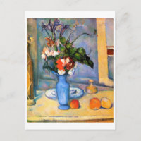 Blue Vase Flowers, Paul Cezanne