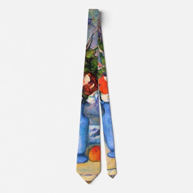 Blue Vase Flowers, Paul Cezanne Tie (Front)