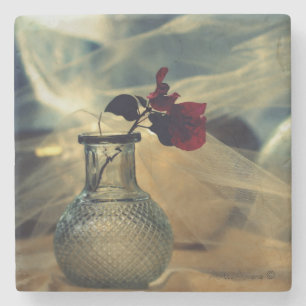'Blue Vase' Marble Stone Coaster lk