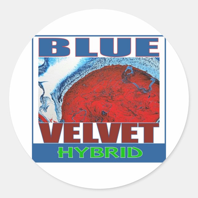 BLUE VELVET HYBRID CLASSIC ROUND STICKER (Front)