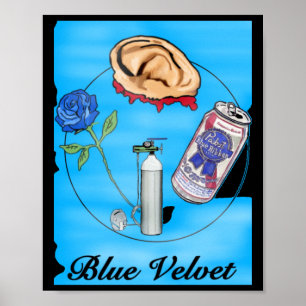 Blue Velvet Movie Art Sticker Poster