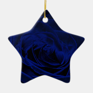 Blue Velvet rose.jpg Ceramic Tree Decoration