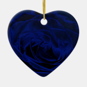 Blue Velvet rose.jpg Ceramic Tree Decoration