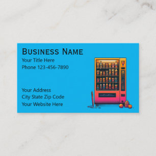 Blue Vending Machine Business Card